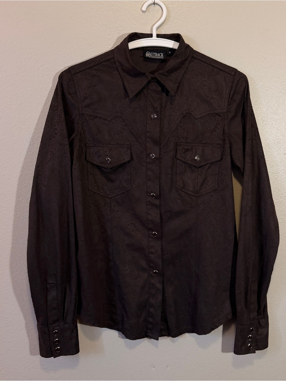 Outback dark brown Western Button-Up Shirt